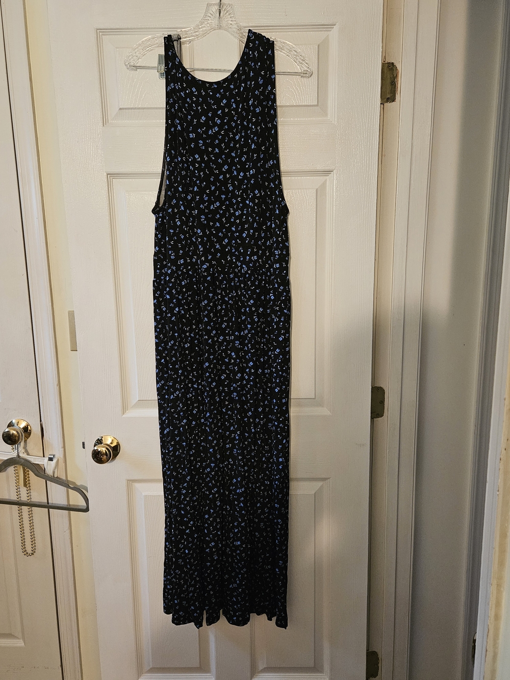 41 Hawthorn Black Maxi Dress with Blue Floral Print